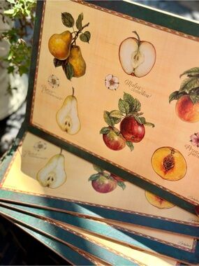 Pimpernel Fruit Botanical Cork Backed Placemats Set of 5